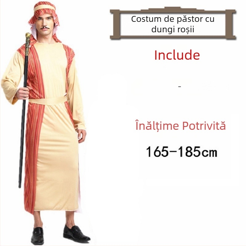 Costum Halloween Ball – Robă arabă, stil Saudit-Dubaj, pentru femei – Poliester; principal material acetat 100% – Primăvara 2023
