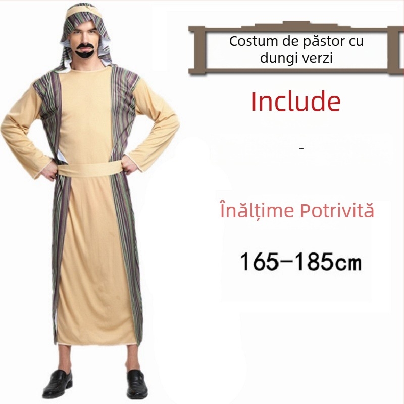 Costum Halloween Ball – Robă arabă, stil Saudit-Dubaj, pentru femei – Poliester; principal material acetat 100% – Primăvara 2023