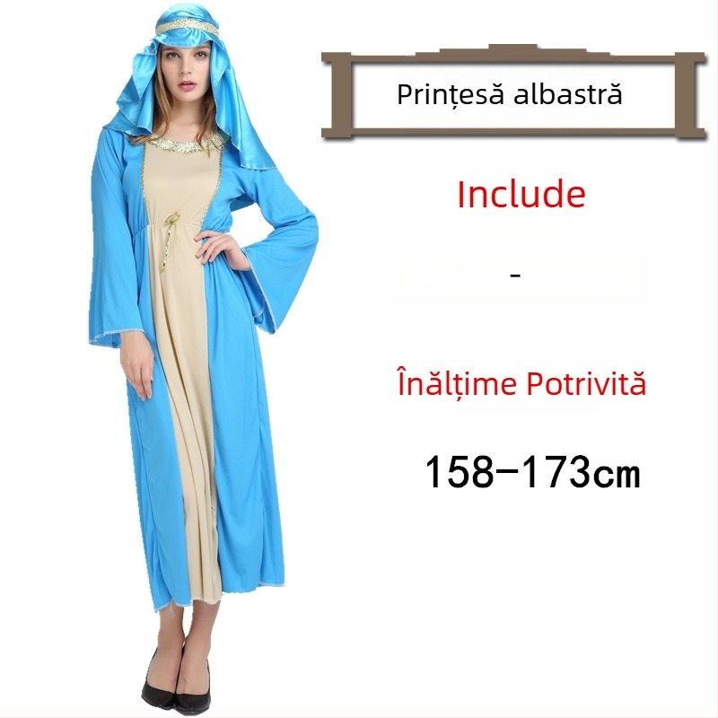 Costum Halloween Ball – Robă arabă, stil Saudit-Dubaj, pentru femei – Poliester; principal material acetat 100% – Primăvara 2023