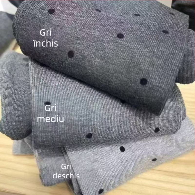 Colanți din nylon cu model buline în val, elasticitate ridicată, grosime medie