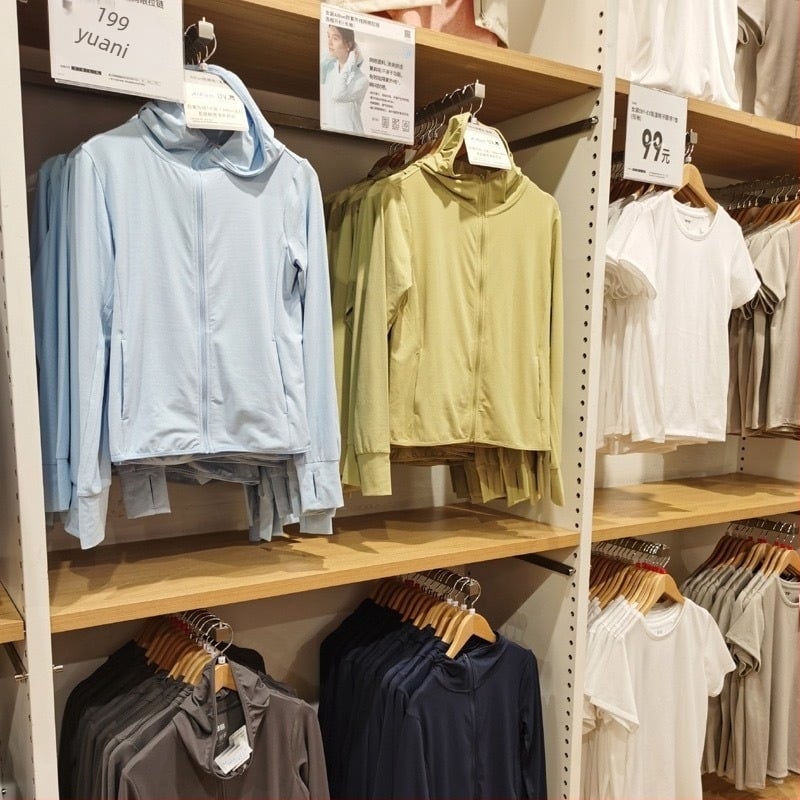 Cardigan UV protecție mesh cu fermoar și glugă, subțire pentru vară, mâneci lungi, fibre de poliester (70–80%), bumbac organic — Vară 2023