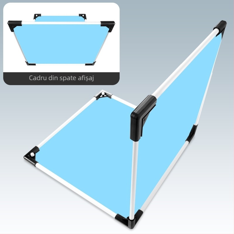 Suport de fundal pentru fotografia produselor, metal și PVC, greutate 1 kg, include tijă de susținere, adaptor, placă de fundal, geantă de transport, manual de instrucțiuni