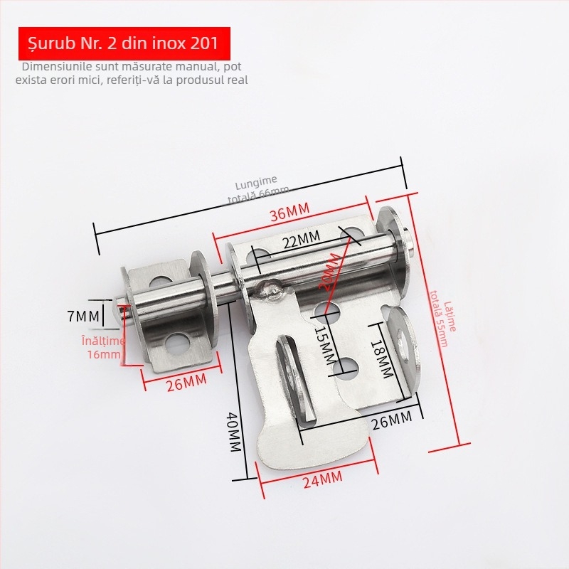 Latch ușă din oțel inoxidabil – Solid Latch, corp încuietoare, pentru uși din lemn, stil lux ușor