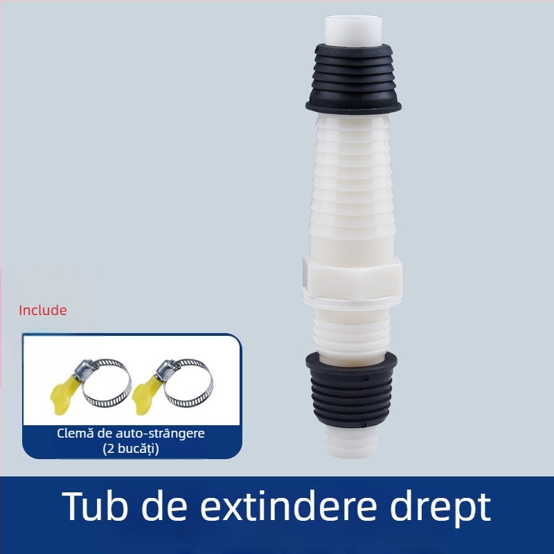 Conductă de drenaj pentru mașina de spălat, ramificație în formă de Y, furtun extensibil cu trei capete, racord pentru podea (Brand: altă; Certificare: Niciuna; Material: elemente implicite; Stil: modern și minimalist)