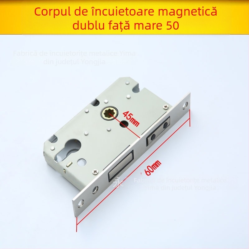 Corp de mâner pentru uși din lemn interior — încuietoare mecanică, montaj încastrat, cilindru universal, modele 5045/5845/7255