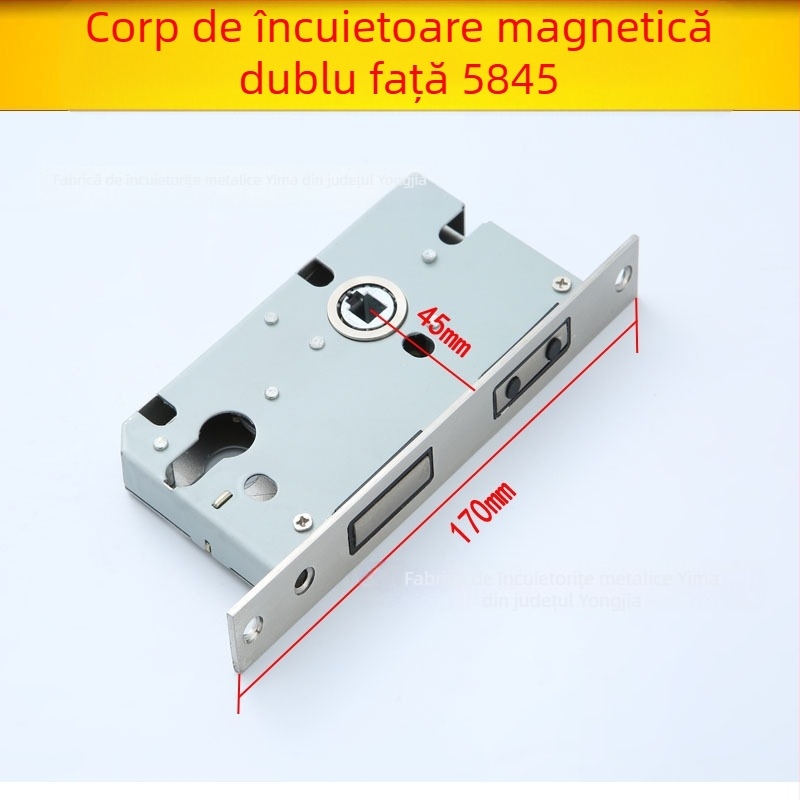 Corp de mâner pentru uși din lemn interior — încuietoare mecanică, montaj încastrat, cilindru universal, modele 5045/5845/7255