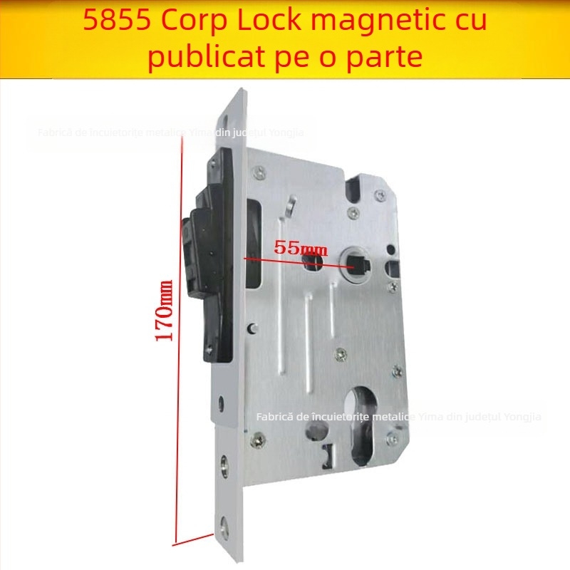 Corp de mâner pentru uși din lemn interior — încuietoare mecanică, montaj încastrat, cilindru universal, modele 5045/5845/7255