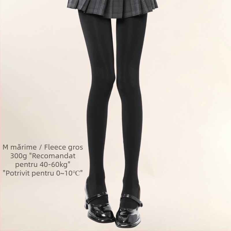 Colanți JK-Style cu căptușeală fleece, groși pentru iarnă pentru femei (căptușeală fleece, grosime, căldură de iarnă, JK-style, cu picioare)