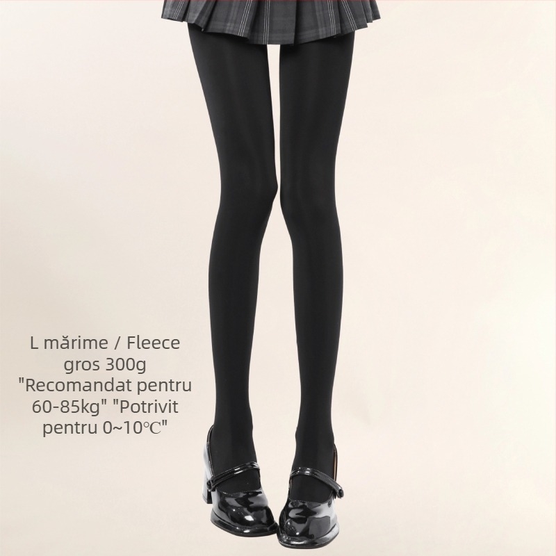 Colanți JK-Style cu căptușeală fleece, groși pentru iarnă pentru femei (căptușeală fleece, grosime, căldură de iarnă, JK-style, cu picioare)