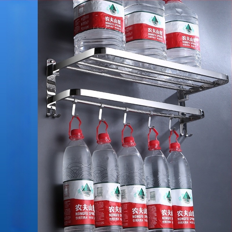 Suport pentru prosoape din oțel inoxidabil 304, suprafață lustruită, set de șase piese, design modern pentru baie