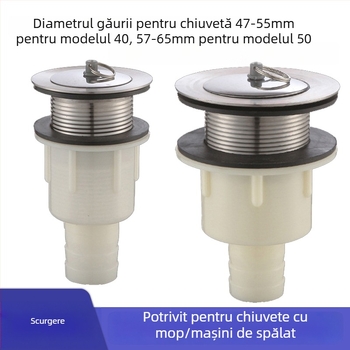 Kit universal de drenaj pentru chiuveta mop și diferite chiuvete/bazine, conductă de scurgere în formă de P, certificat CE, set universal de accesorii
