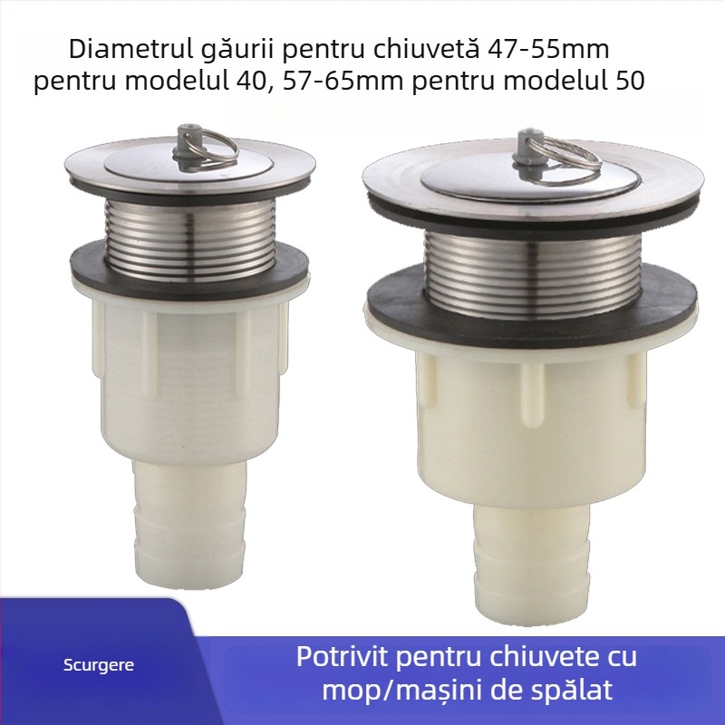 Kit universal de drenaj pentru chiuveta mop și diferite chiuvete/bazine, conductă de scurgere în formă de P, certificat CE, set universal de accesorii