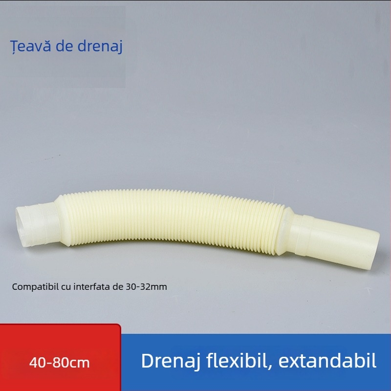 Kit universal de drenaj pentru chiuveta mop și diferite chiuvete/bazine, conductă de scurgere în formă de P, certificat CE, set universal de accesorii