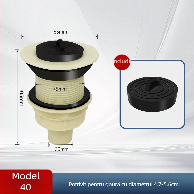 Kit universal de drenaj pentru chiuveta mop și diferite chiuvete/bazine, conductă de scurgere în formă de P, certificat CE, set universal de accesorii