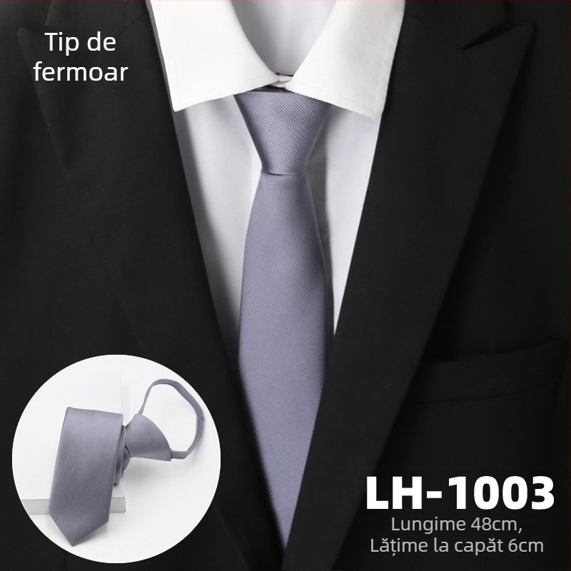 Cravată pentru bărbați, țesătură jacquard cu dungi, căptușeală poliester, fibră poliester