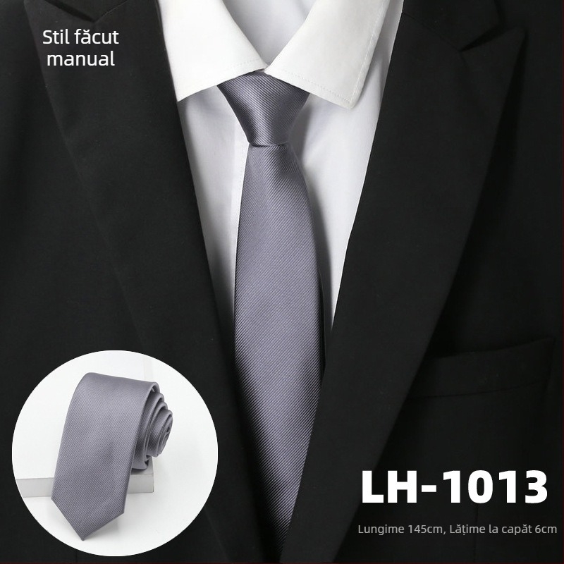 Cravată pentru bărbați, țesătură jacquard cu dungi, căptușeală poliester, fibră poliester