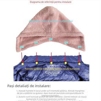 Hanorac cu glugă și nasturi detașabili, din bumbac solid, căptușeală din material amestec, stil lejer, primăvara 2025, adulți