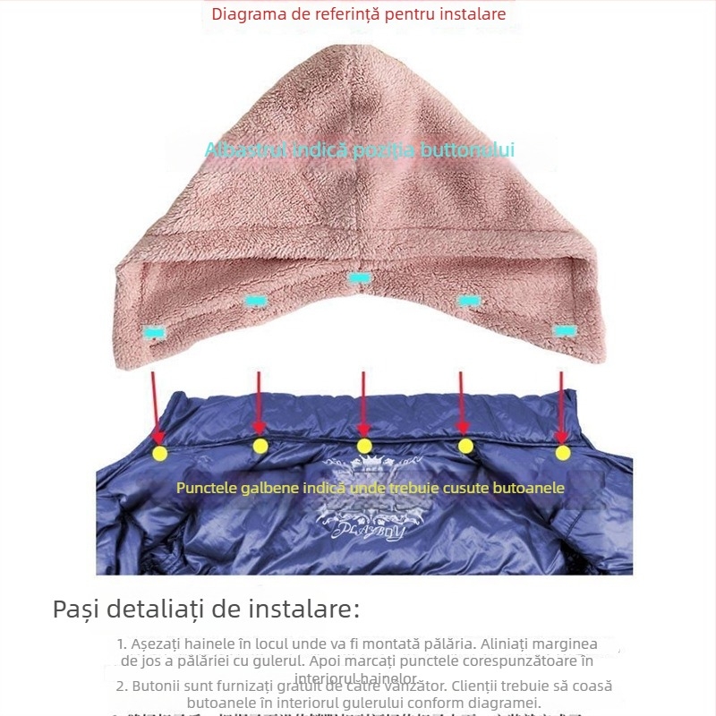 Hanorac cu glugă și nasturi detașabili, din bumbac solid, căptușeală din material amestec, stil lejer, primăvara 2025, adulți