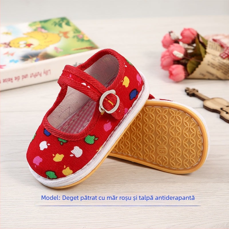 Pantofi din pânză pentru bebeluși, stil Chinezesc, partea superioară din bumbac, respirabili, 12–36 de luni
