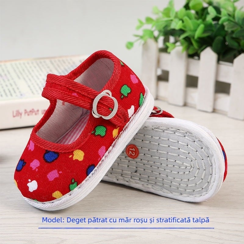 Pantofi din pânză pentru bebeluși, stil Chinezesc, partea superioară din bumbac, respirabili, 12–36 de luni