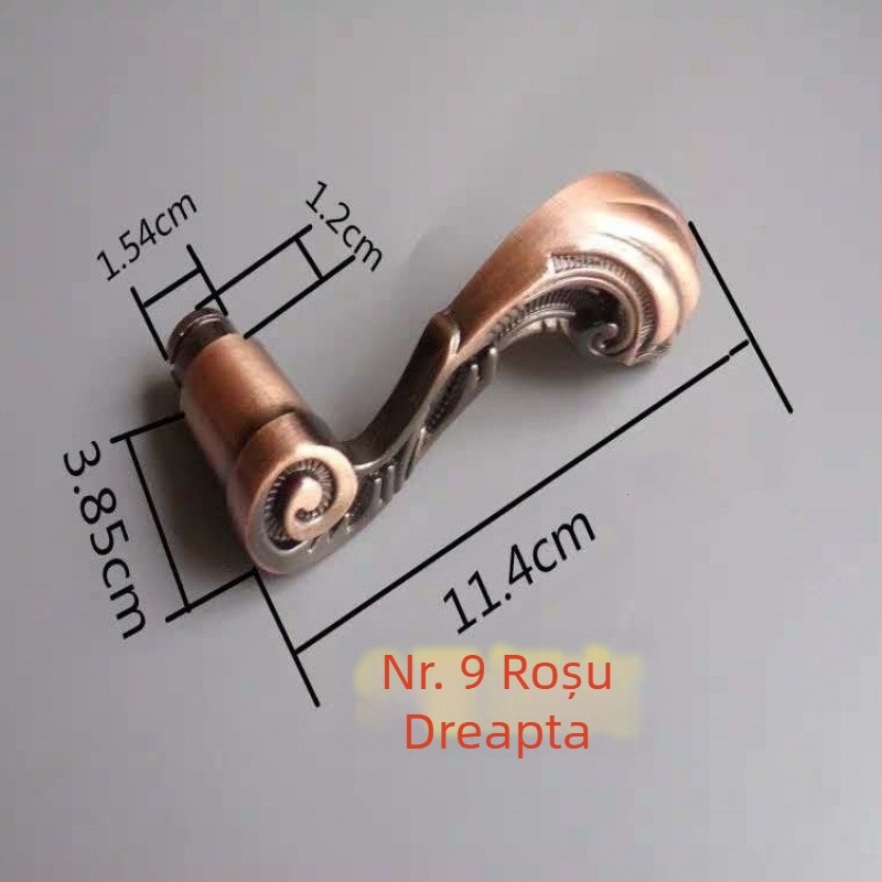 Mâner de ușă pentru dormitor, cu încuietoare anti-furt, model 1, stil modern minimalist, cu accesorii