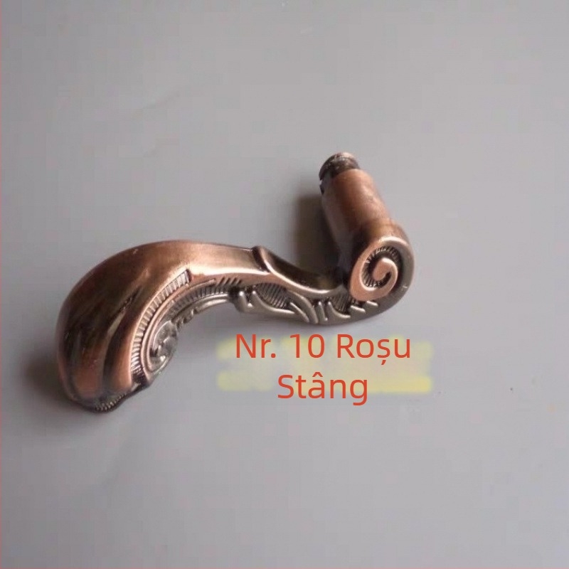 Mâner de ușă pentru dormitor, cu încuietoare anti-furt, model 1, stil modern minimalist, cu accesorii