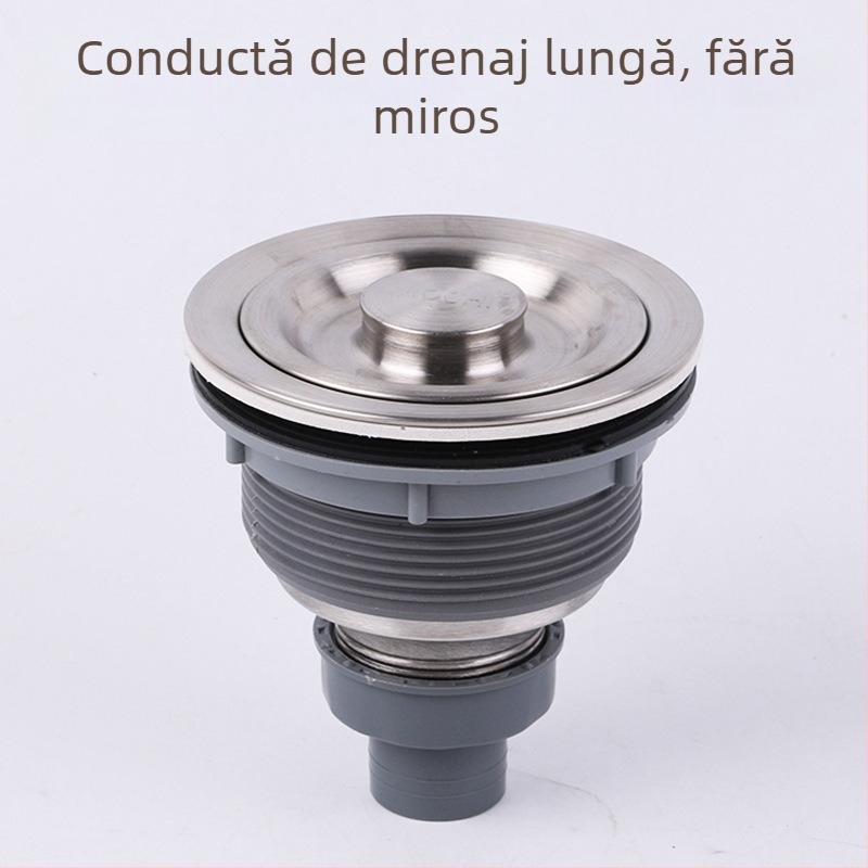 Set țevi de scurgere pentru chiuveta din oțel inoxidabil, cu funcție de deodorizare, model 042, 200 g