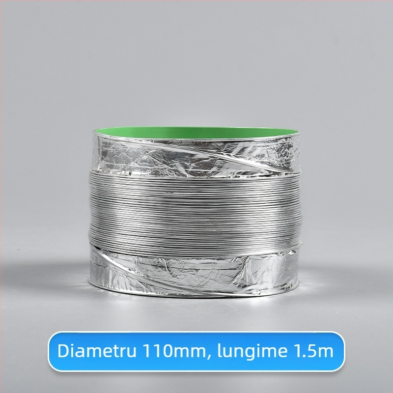 Conductă de ventilație telescopică, cu dublu strat și folie de aluminiu, pentru bucătărie și baie