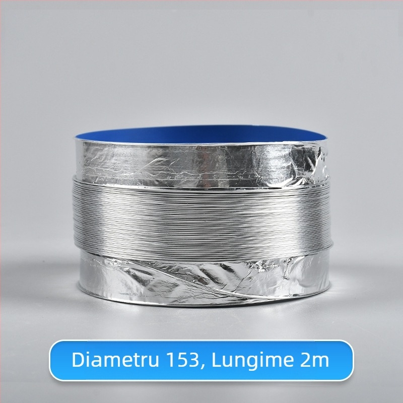 Conductă de ventilație telescopică, cu dublu strat și folie de aluminiu, pentru bucătărie și baie