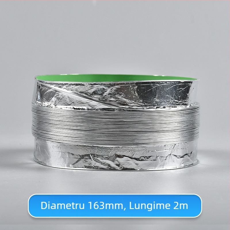 Conductă de ventilație telescopică, cu dublu strat și folie de aluminiu, pentru bucătărie și baie