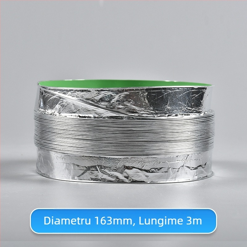 Conductă de ventilație telescopică, cu dublu strat și folie de aluminiu, pentru bucătărie și baie