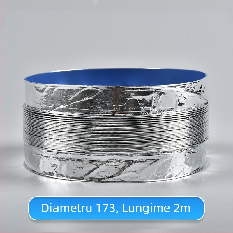 Conductă de ventilație telescopică, cu dublu strat și folie de aluminiu, pentru bucătărie și baie