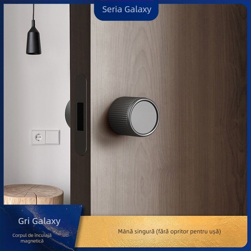 Încuietoare de ușă cu mâner integrat, aliaj de zinc, modelul 5831, design modern minimalist pentru uși interioare