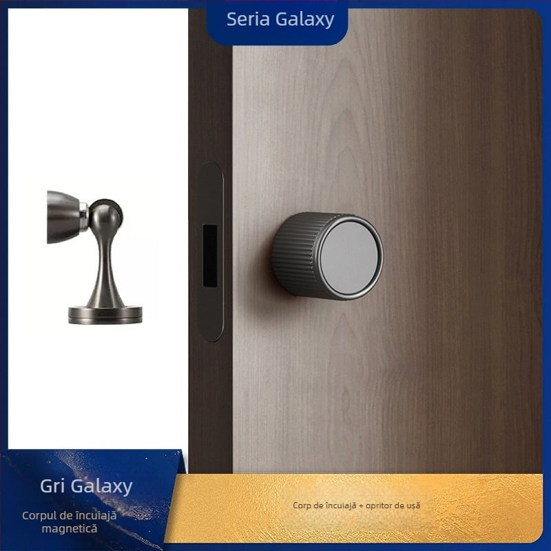 Încuietoare de ușă cu mâner integrat, aliaj de zinc, modelul 5831, design modern minimalist pentru uși interioare