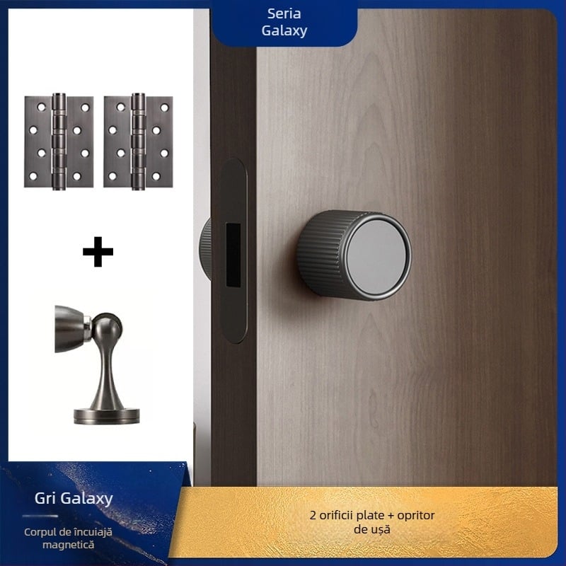 Încuietoare de ușă cu mâner integrat, aliaj de zinc, modelul 5831, design modern minimalist pentru uși interioare