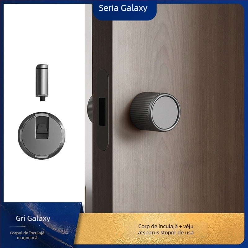 Încuietoare de ușă cu mâner integrat, aliaj de zinc, modelul 5831, design modern minimalist pentru uși interioare