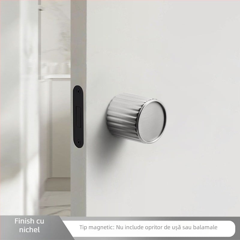 Încuietoare de ușă cu mâner integrat, aliaj de zinc, modelul 5831, design modern minimalist pentru uși interioare