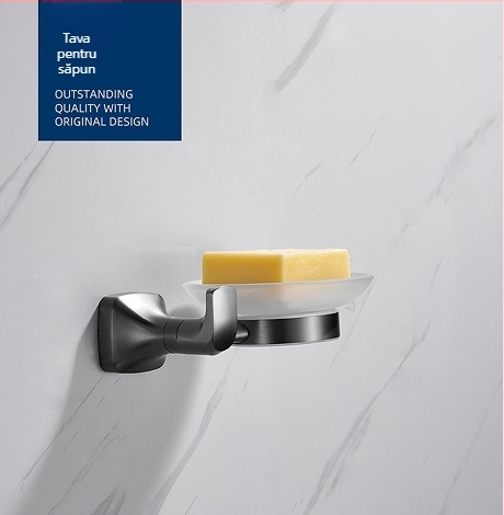 Suport pentru prosoape montat pe perete, oțel inoxidabil 304, finisaj electroplacat, Mu Ku, stil simplu