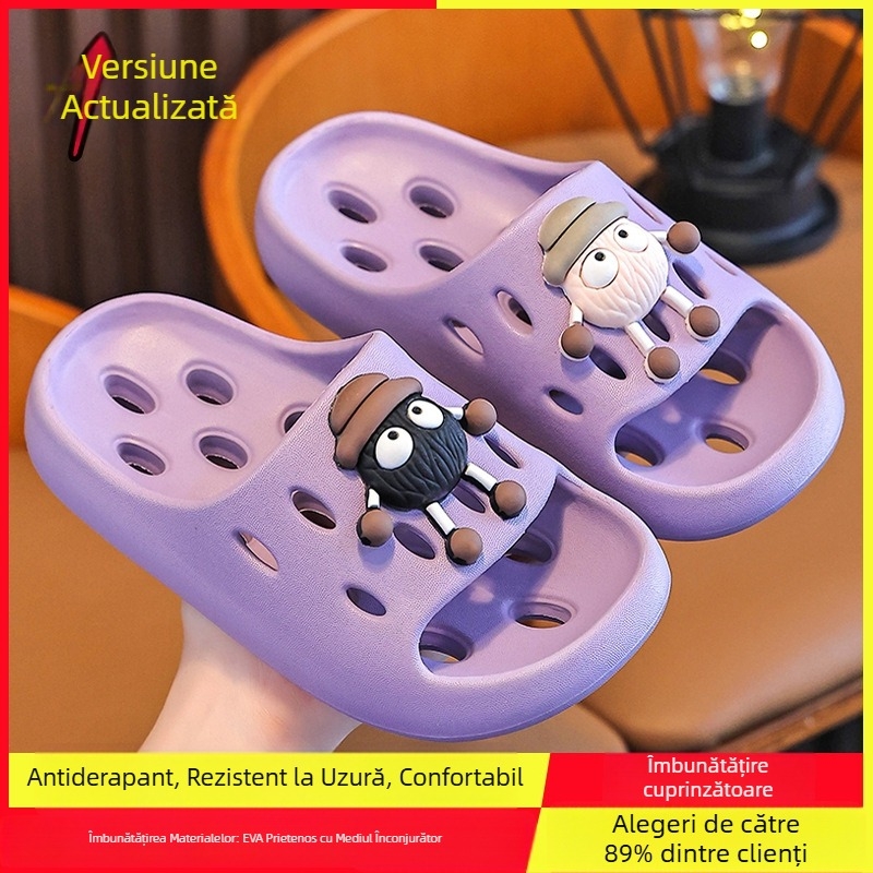 Șlapi EVA pentru baie – uscare rapidă, antiderapant, design ventilat cu cavități, unisex, papuci părinți-copii