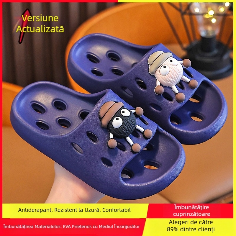 Șlapi EVA pentru baie – uscare rapidă, antiderapant, design ventilat cu cavități, unisex, papuci părinți-copii