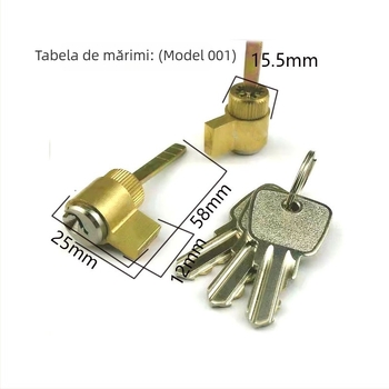 Cilindru de închidere pentru uși interioare, cupru/zinc, brand Ju jia, stil modern minimalist