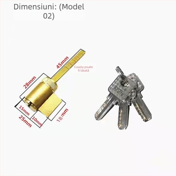 Cilindru de închidere pentru uși interioare, cupru/zinc, brand Ju jia, stil modern minimalist