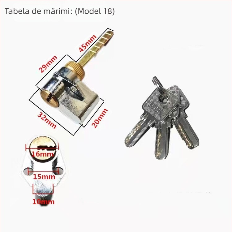 Cilindru de închidere pentru uși interioare, cupru/zinc, brand Ju jia, stil modern minimalist