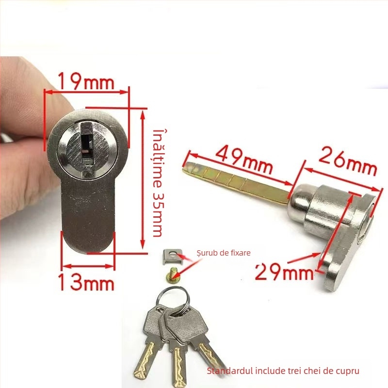 Cilindru de închidere pentru uși interioare, cupru/zinc, brand Ju jia, stil modern minimalist