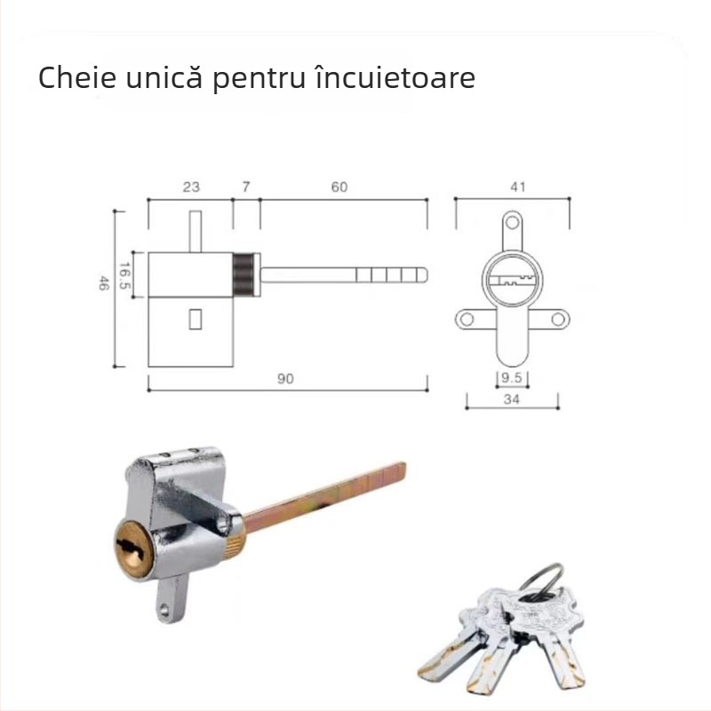 Cilindru de închidere pentru uși interioare, cupru/zinc, brand Ju jia, stil modern minimalist