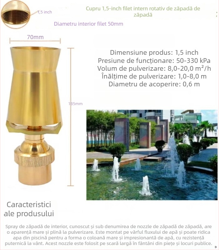 Duza de fântână din cupru pentru iazuri, curți și parcuri — Morning Beauty