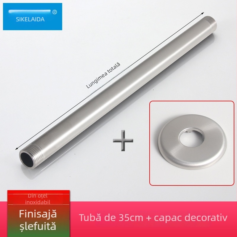 Brat de duș încastrat în perete cu pulverizator superior, braț circular din oțel inoxidabil 304, model SKD1223