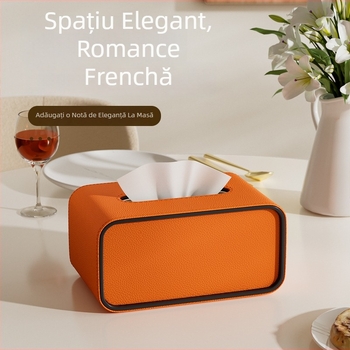 Cutie ovală de șervețele din piele, model Cxk-65, set de 6, multifuncțională