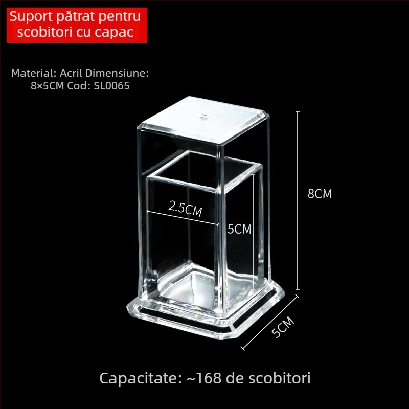 Suport din acril pentru șervețele, pe birou, vertical, suport pătrat pentru șervețete, cutie transparentă pentru șervețete cu imprimare a logo-ului