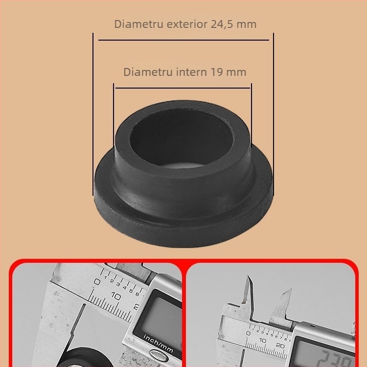 Set de garnituri etanșe pentru robinetul de duș, 6 piese, cauciuc, pentru apă rece și caldă, stil modern minimalist